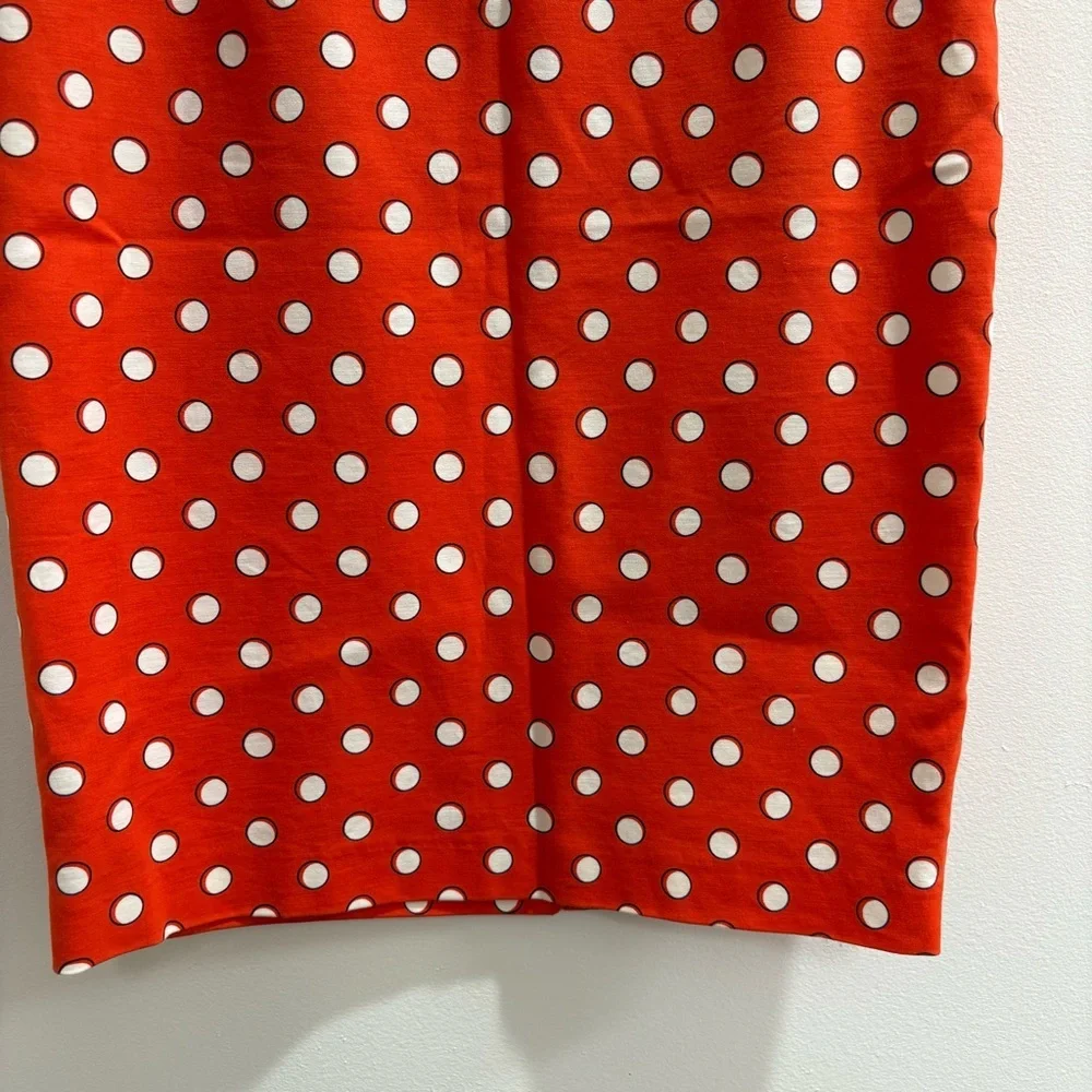 Boden Richmond Pencil Skirt Orange w/polka dots size 4R - Picture 5 of 10